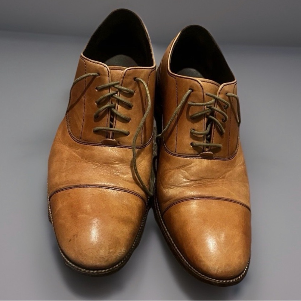 Cole Haan Williams C12337 Cap Toe Oxford British Tan Brown Shoes Men's Size 9 M